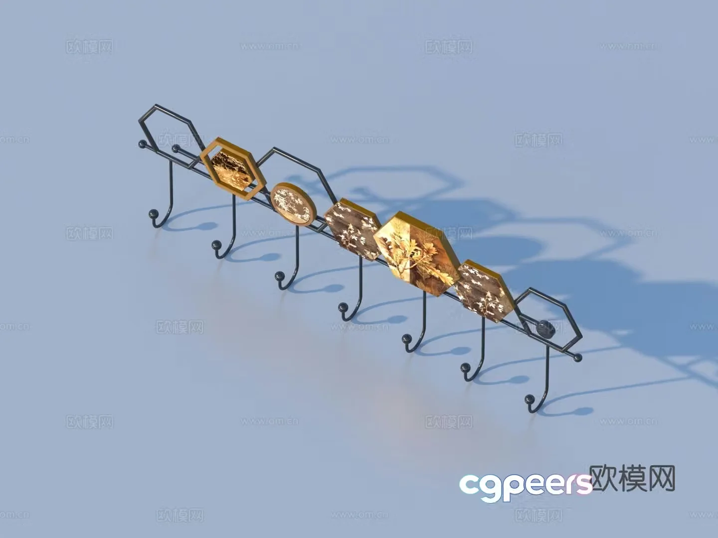 Clothes hook hardware sketch 3d model