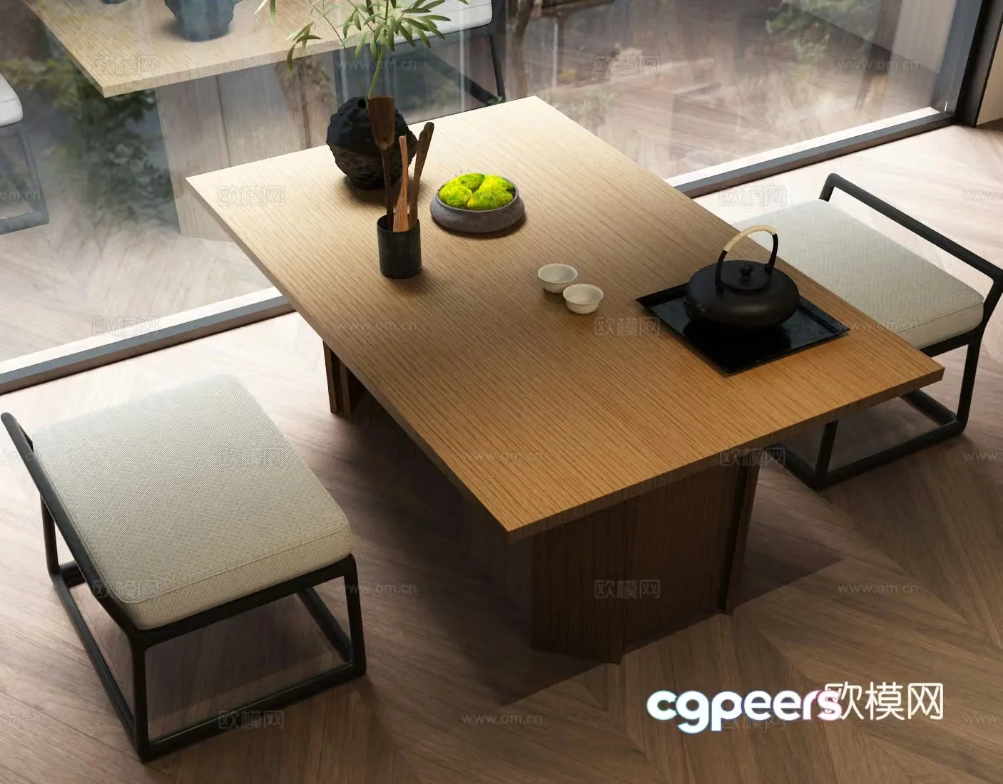 New Chinese tea table small tea table 3d model