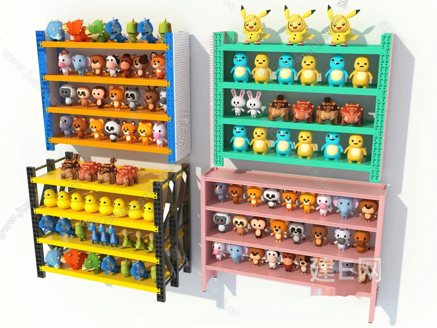 Toy Shelves 3D Model – 9462 – VRAY Render