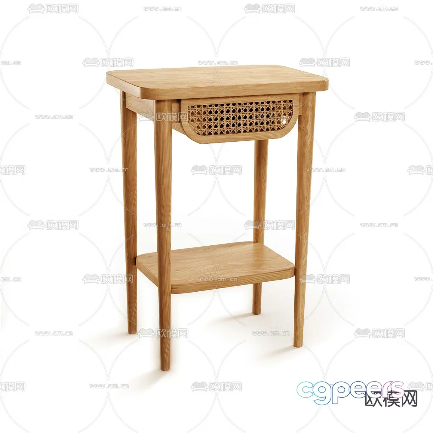 Wabisa bedside table 3D model