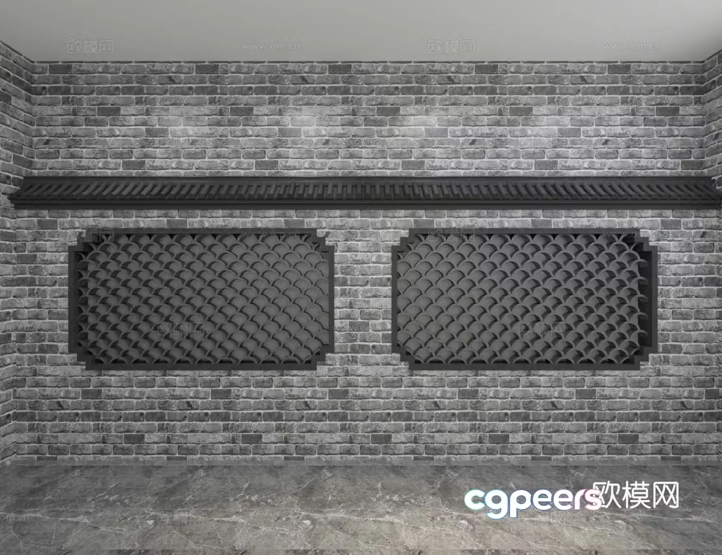 Modern background wall 3d model