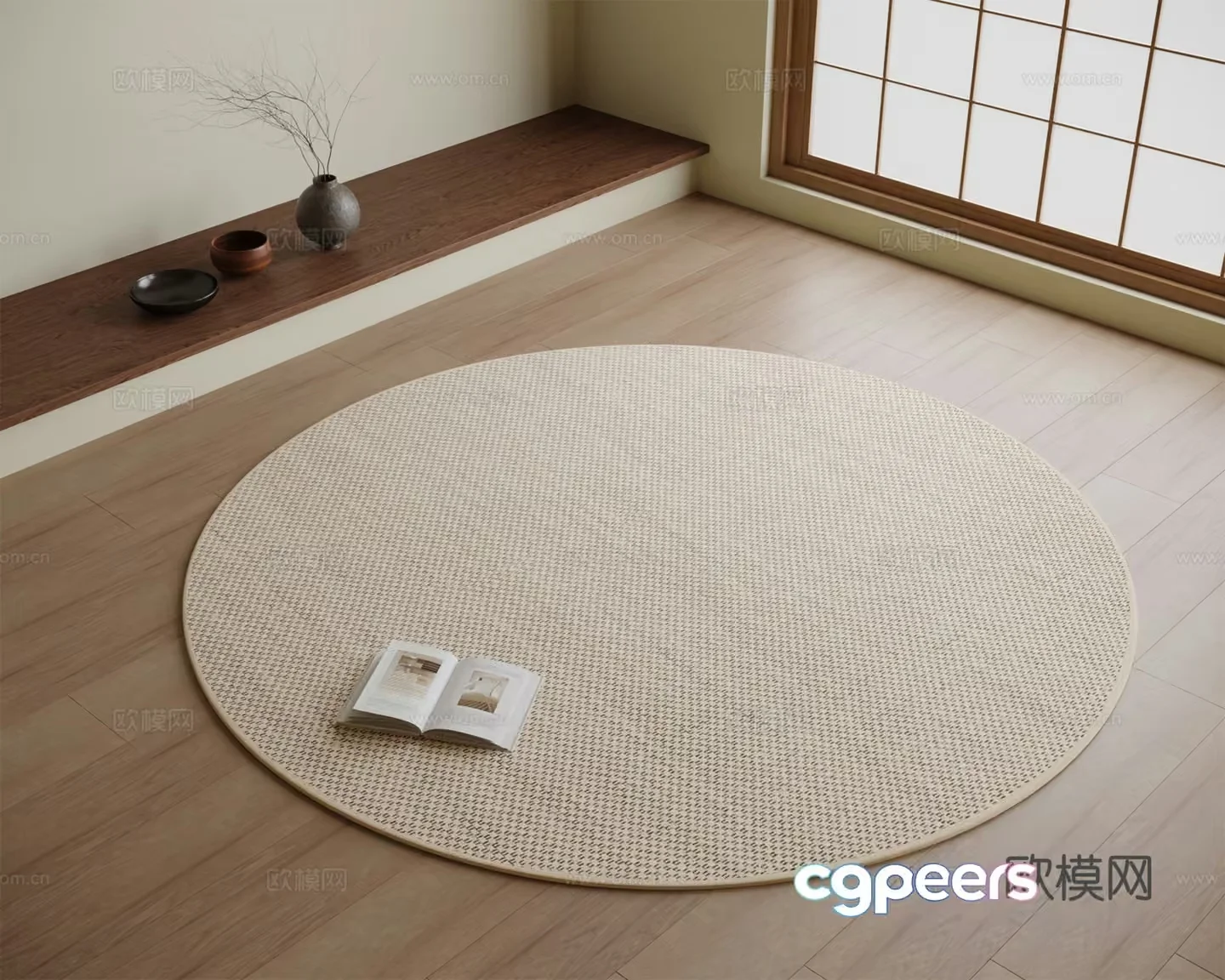 A Round Rug 3D Model – 23143 – VRAY Render