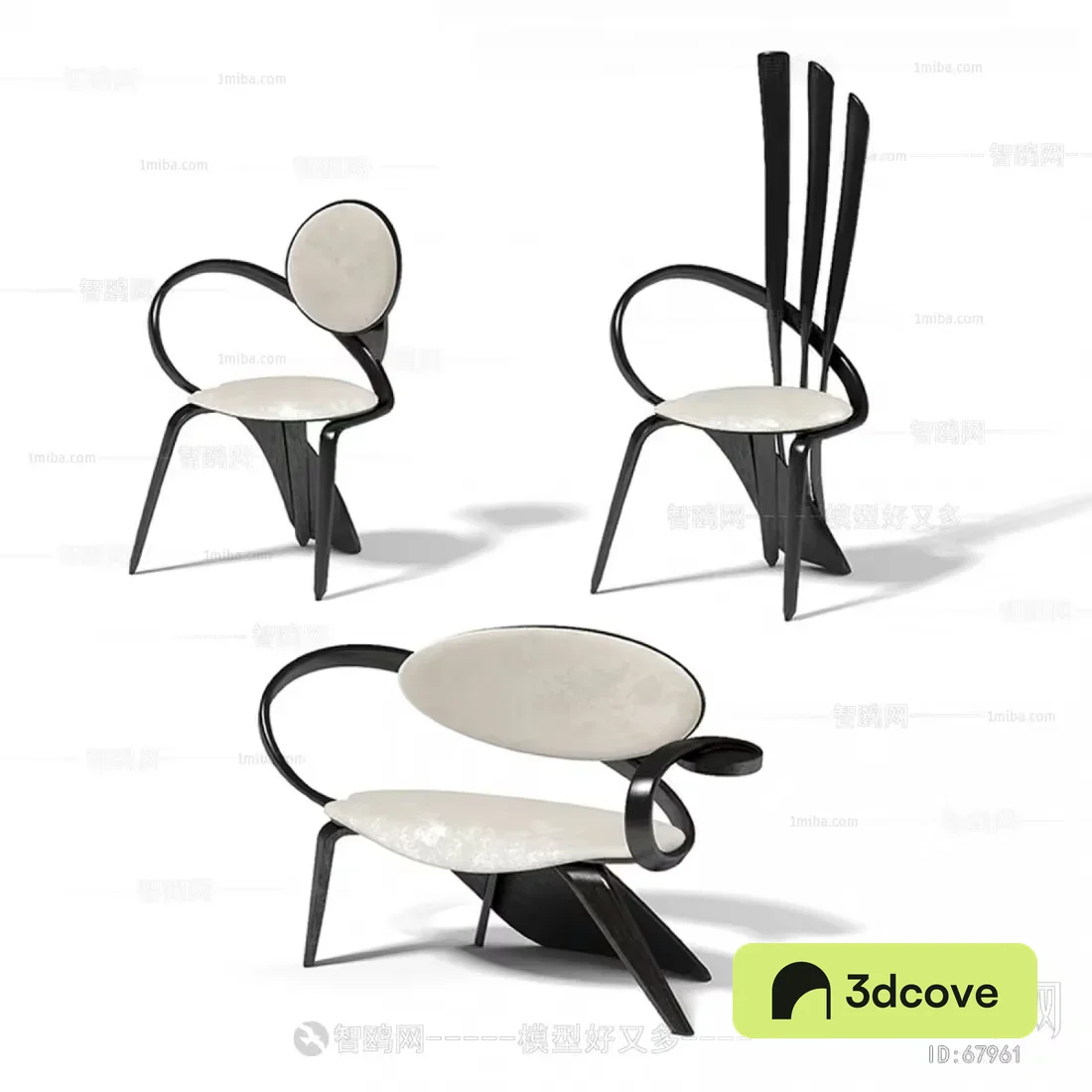 Modern Black And White Chairs
