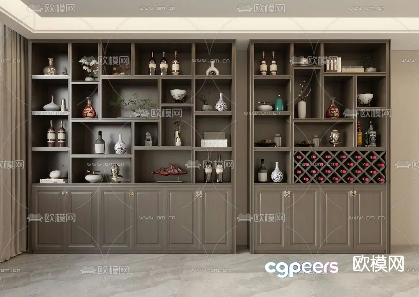 New Chinese wine cabinet 3D model