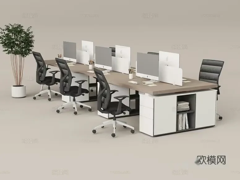 Modern Office Space 3D Model – 4587 – VRAY Render