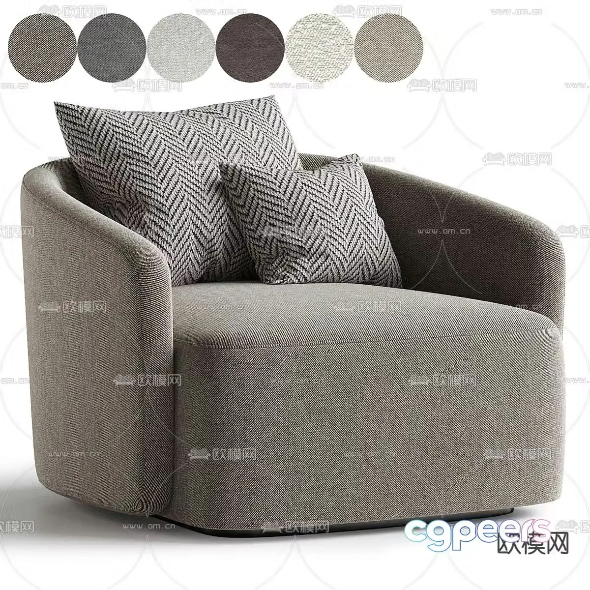 Single sofa 3d model