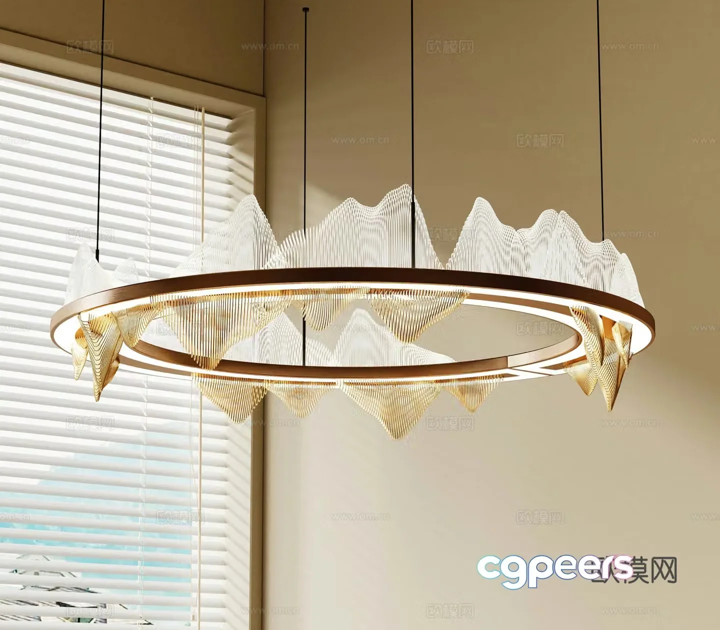 New Chinese chandelier 3D model