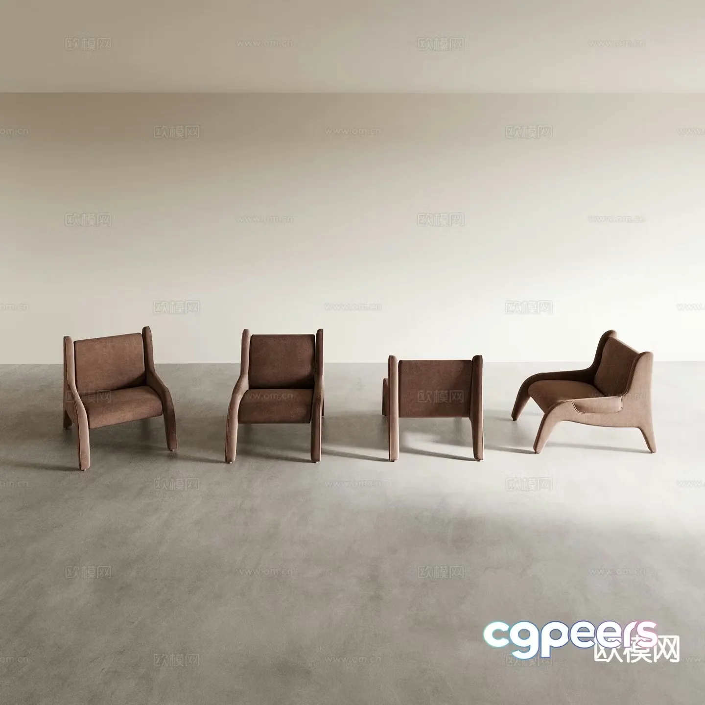 Italian single chair chair sofa chair armchair 3d model