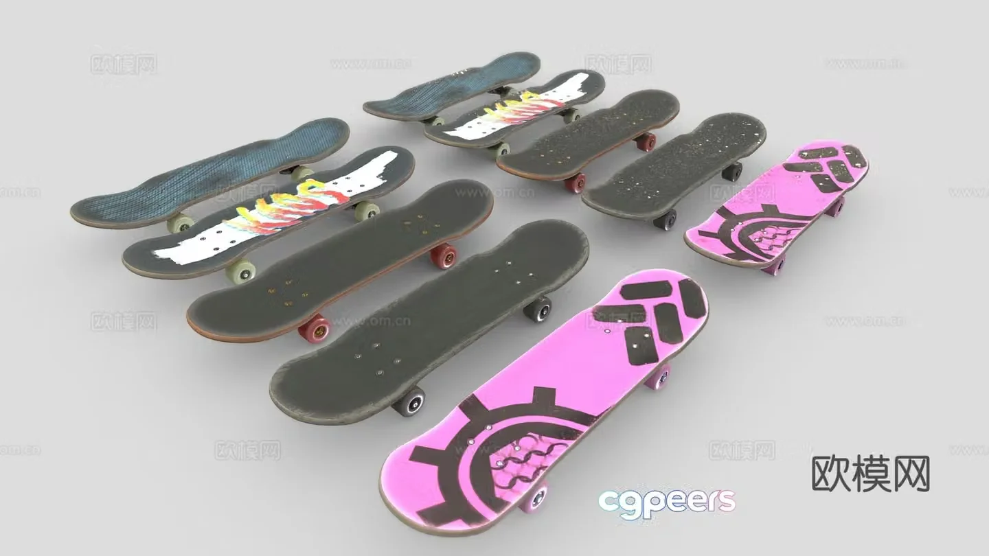 Toys Skateboard Skateboard Combination Skateboard Shoes Skateboard Toys 3D Model