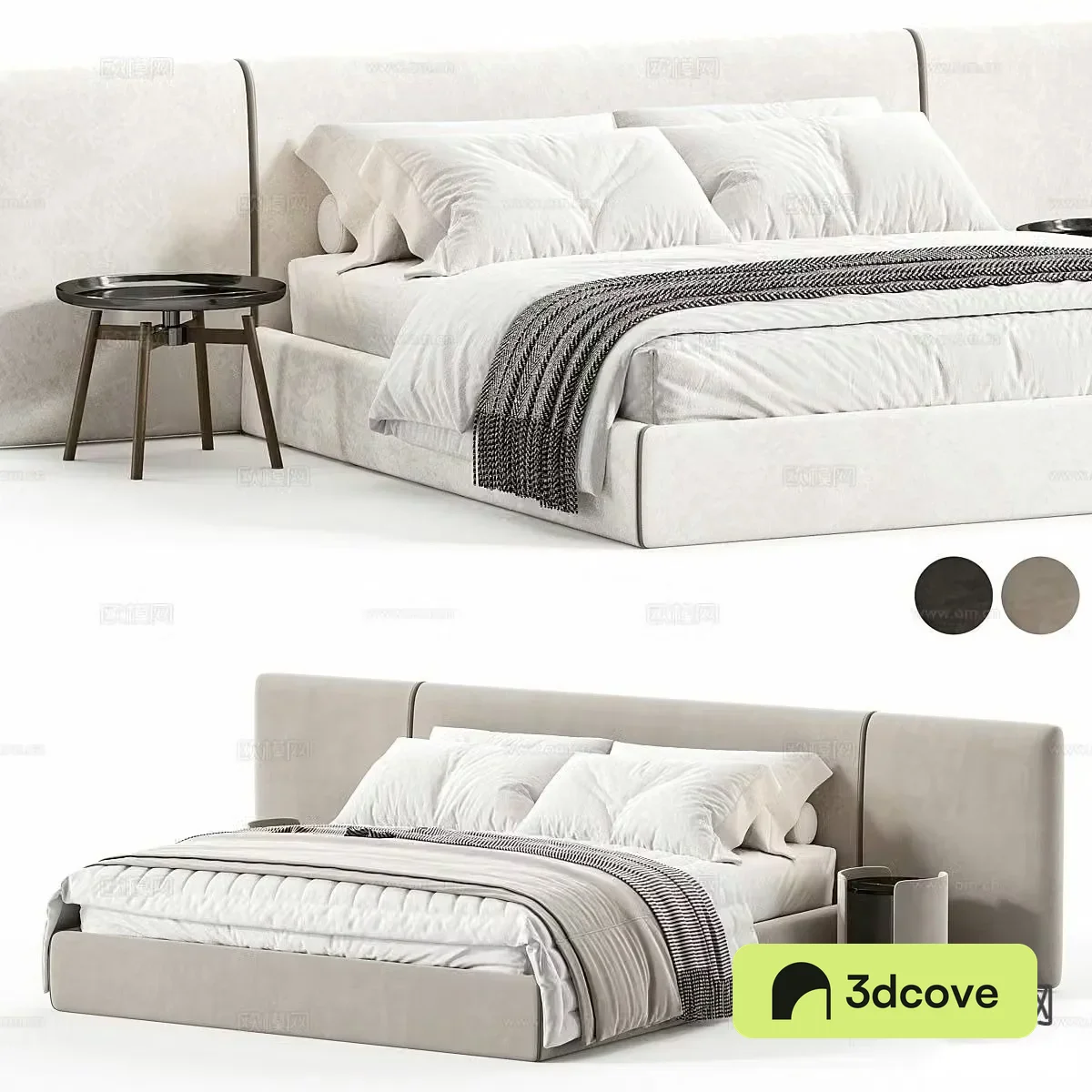 Modern double bed