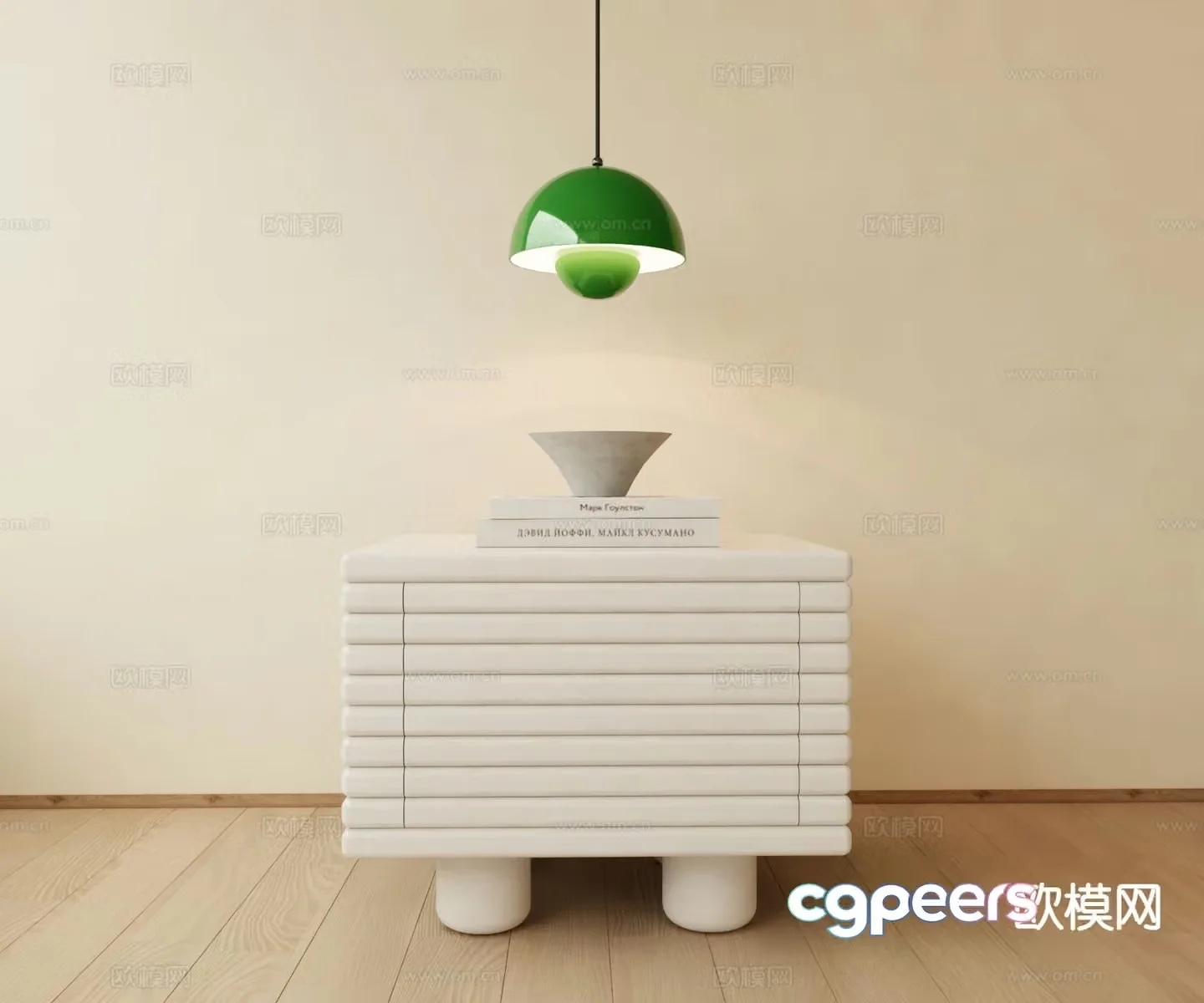 Modern bedside table square bedside table 3d model