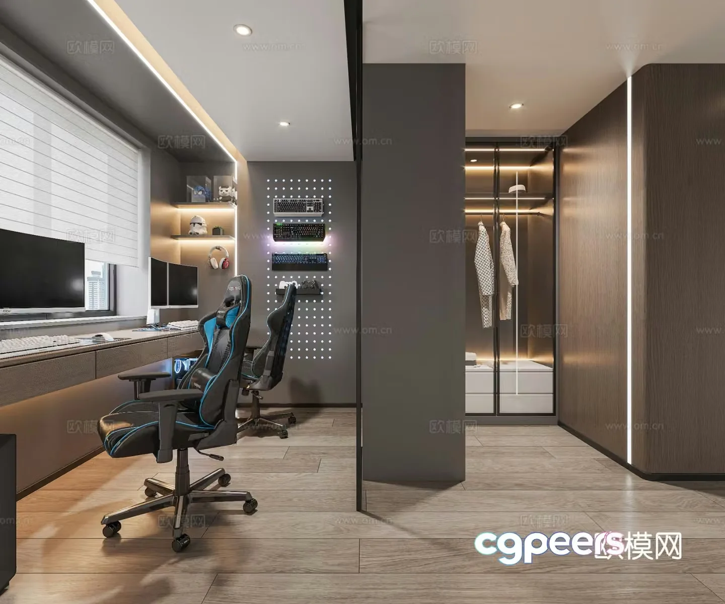 Modern eSports room eSports room 3D model