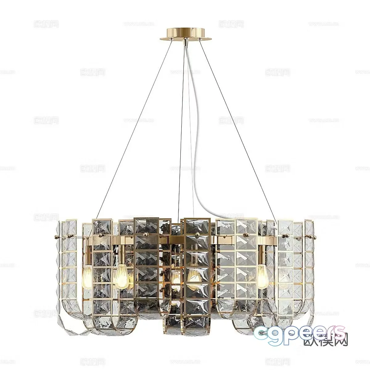Light luxury chandeliers glass chandeliers crystal chandeliers living room chandeliers bedroom chandeliers dining chandeliers 3D model