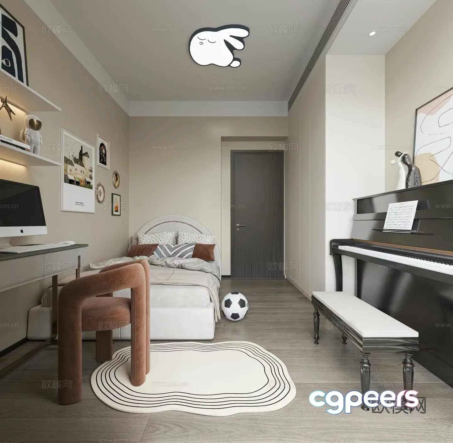 Modern children’s room 3d model