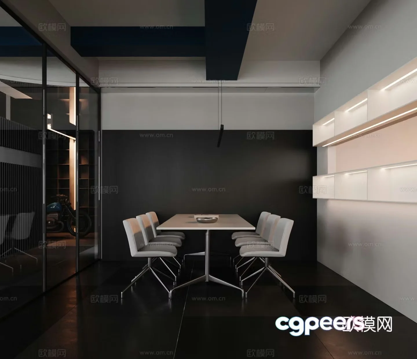 Modern conference room 3d model