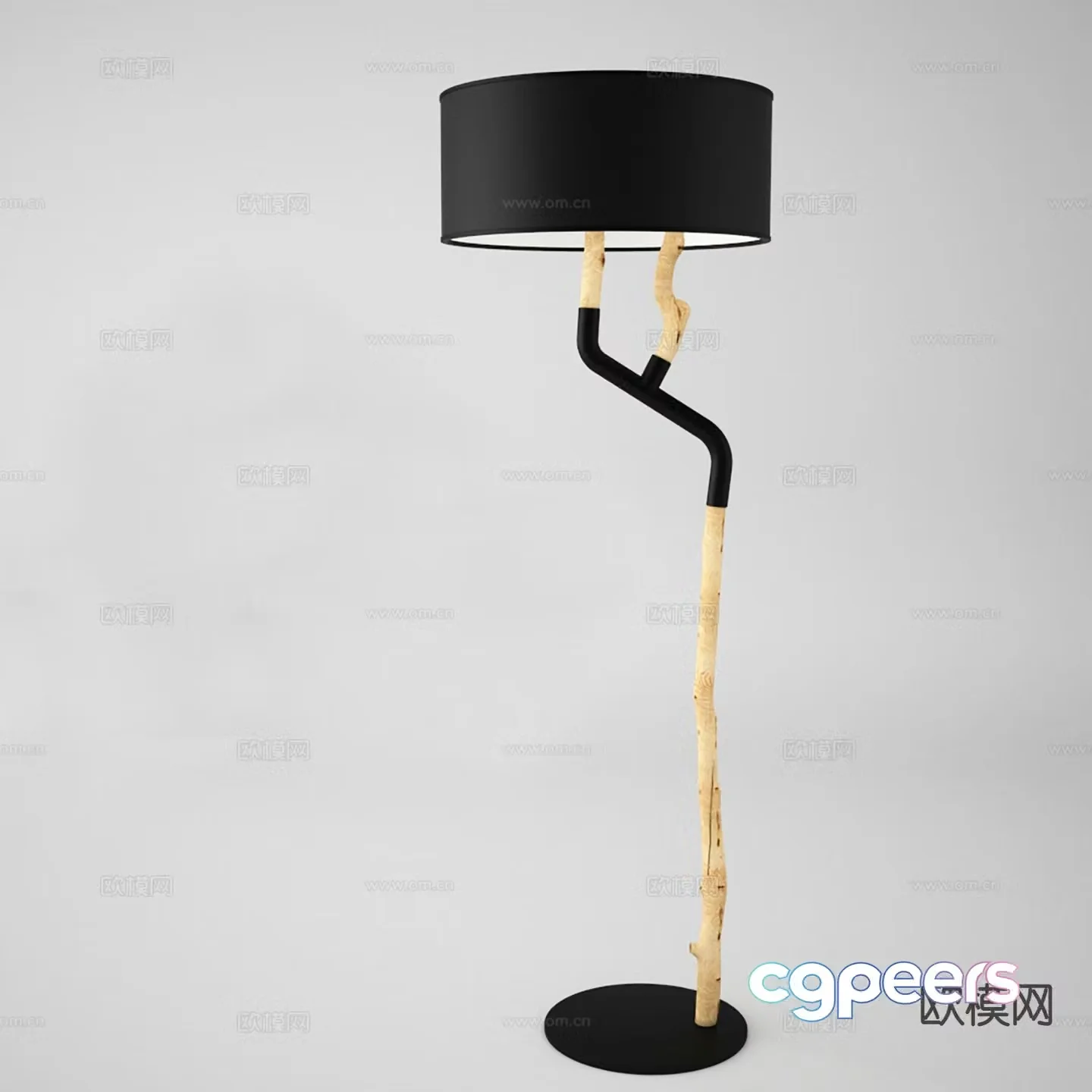 Modern floor lamp fabric lamp 3d model