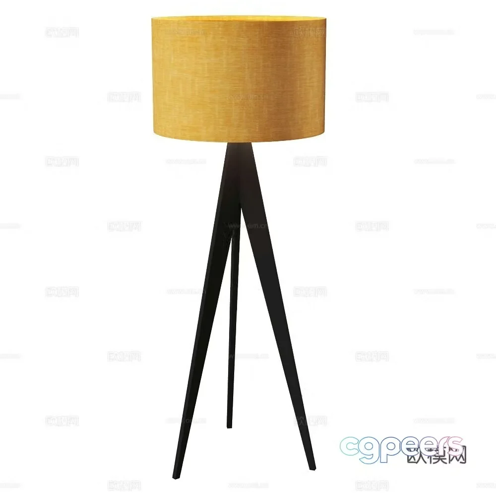 LaLampa modern floor lamp retro floor lamp medieval floor lamp fabric floor 3D model