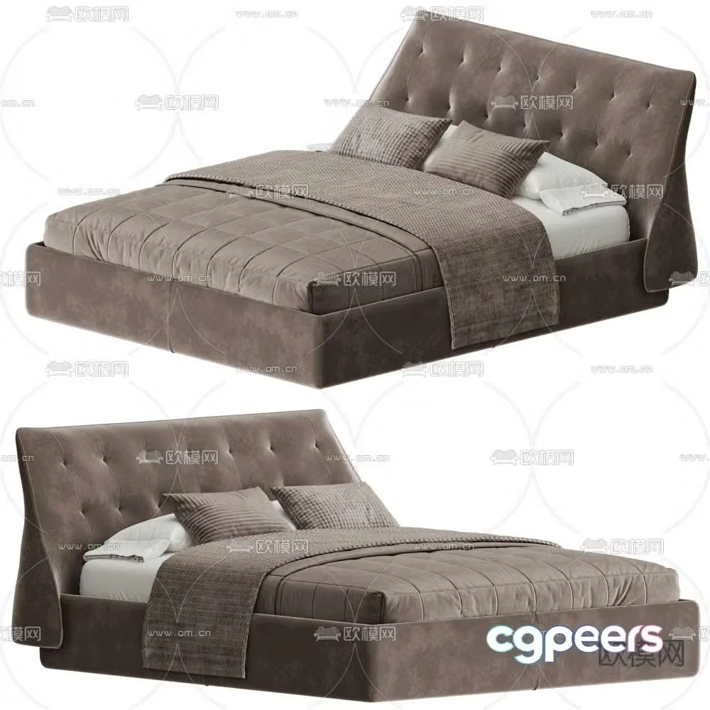 MisuraEmme modern double bed 3d model