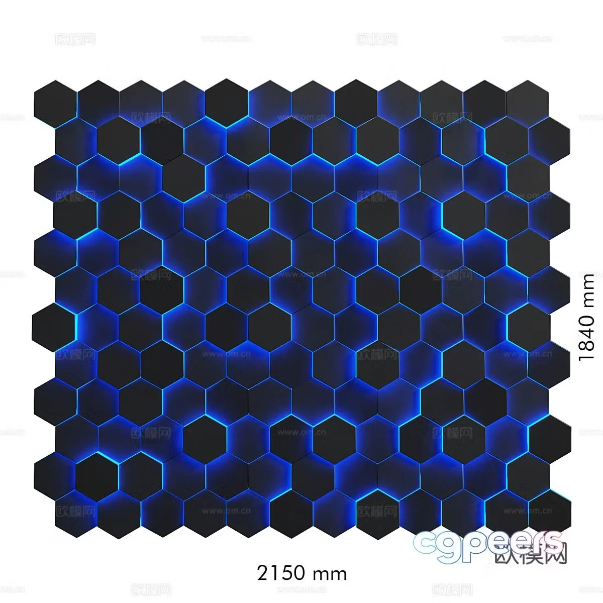 Modern technology honeycomb decorative lamp 3d model