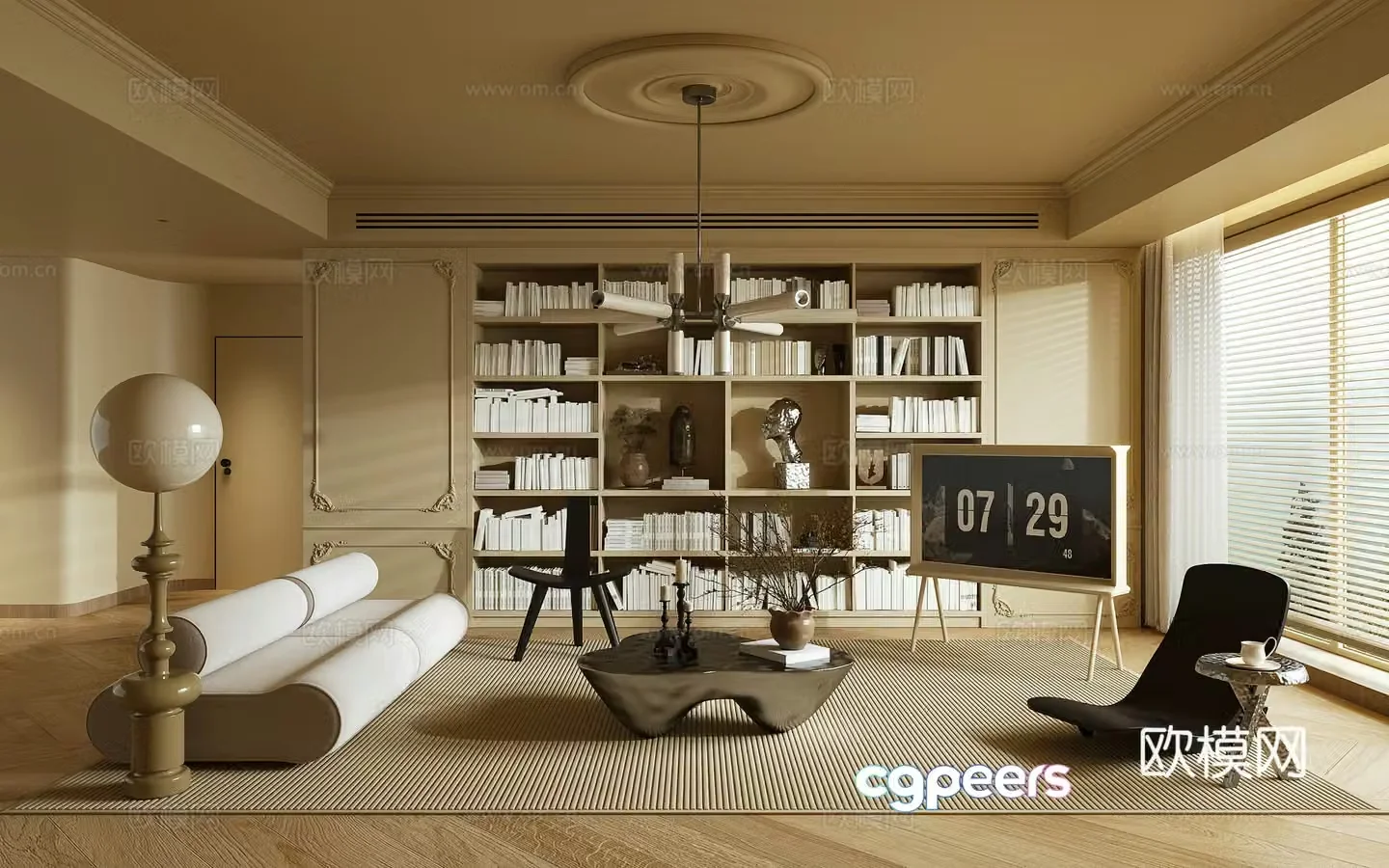 French living room 3d model