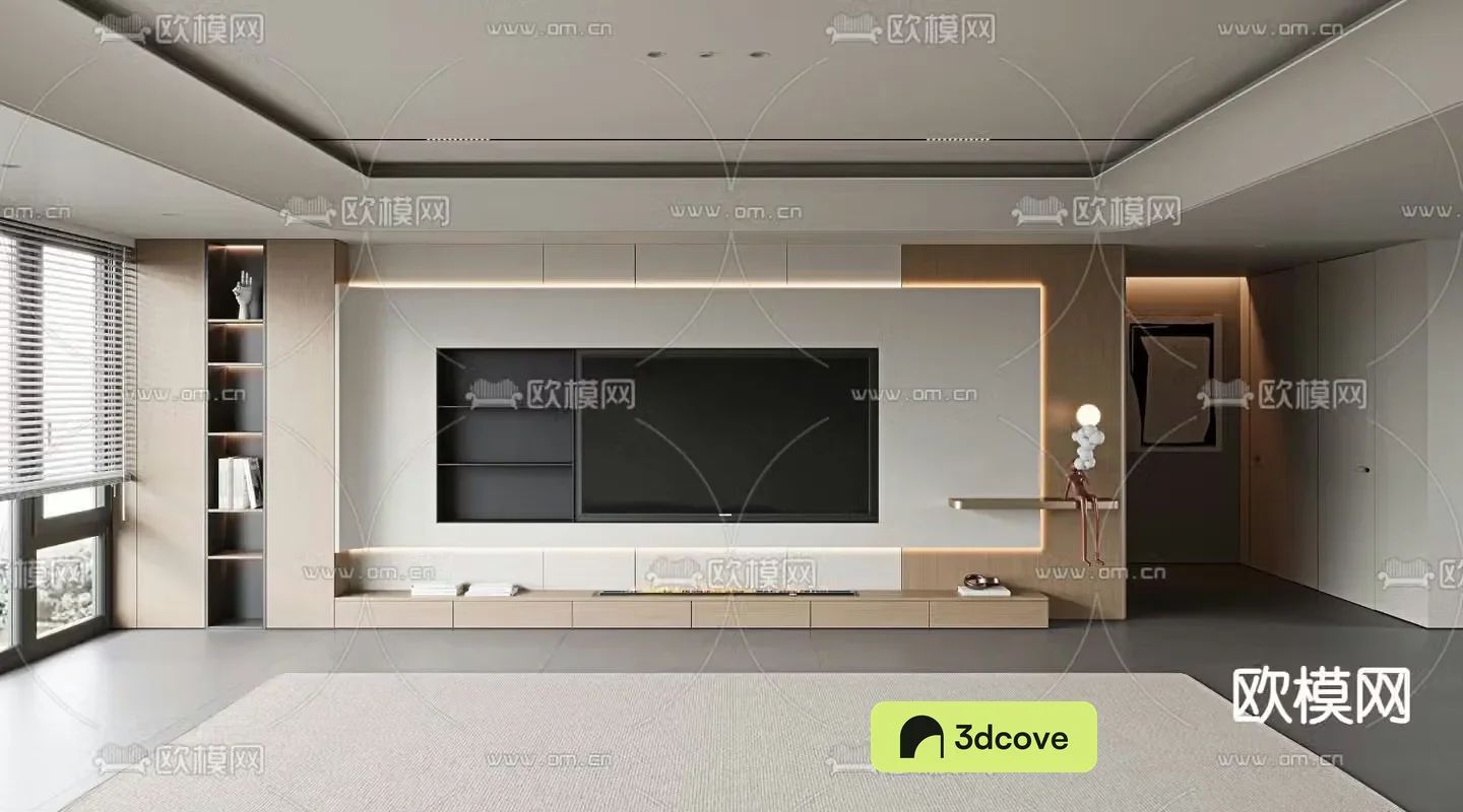 Modern TV background wall