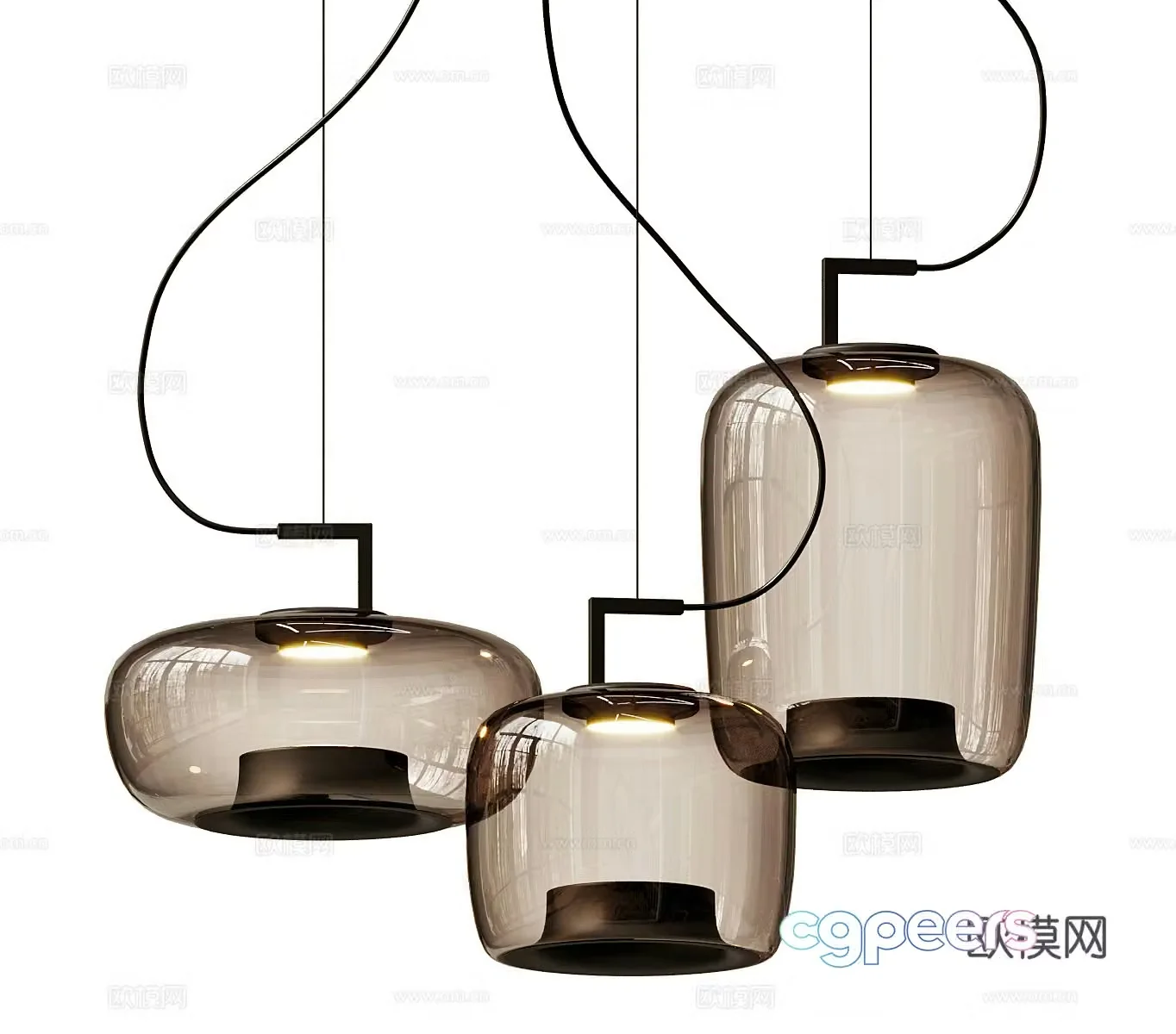 Simple chandelier Glass chandelier Bedside chandelier Restaurant chandelier Bar chandelier Chandelier Chandelier Combination 3D Model