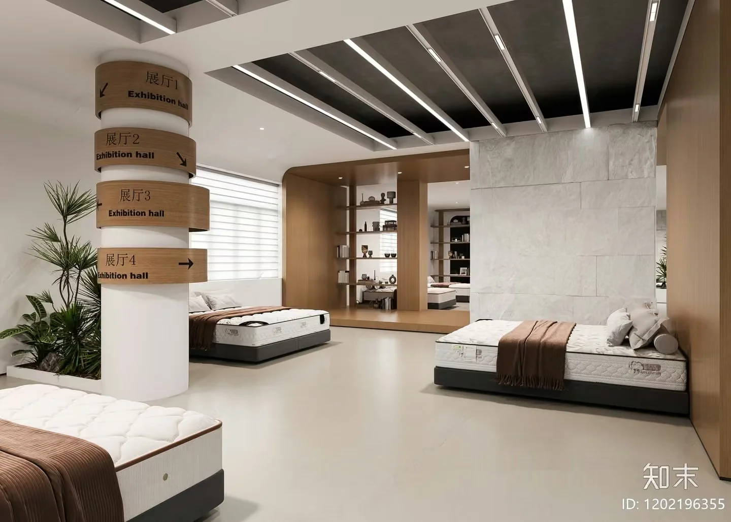 Modern Bed And Mattress Store 3D Model – 5272 – CORONA Render