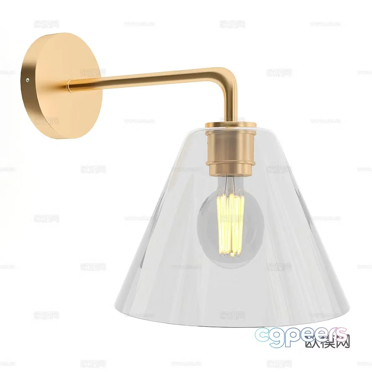Light luxury wall lamp 3D model
