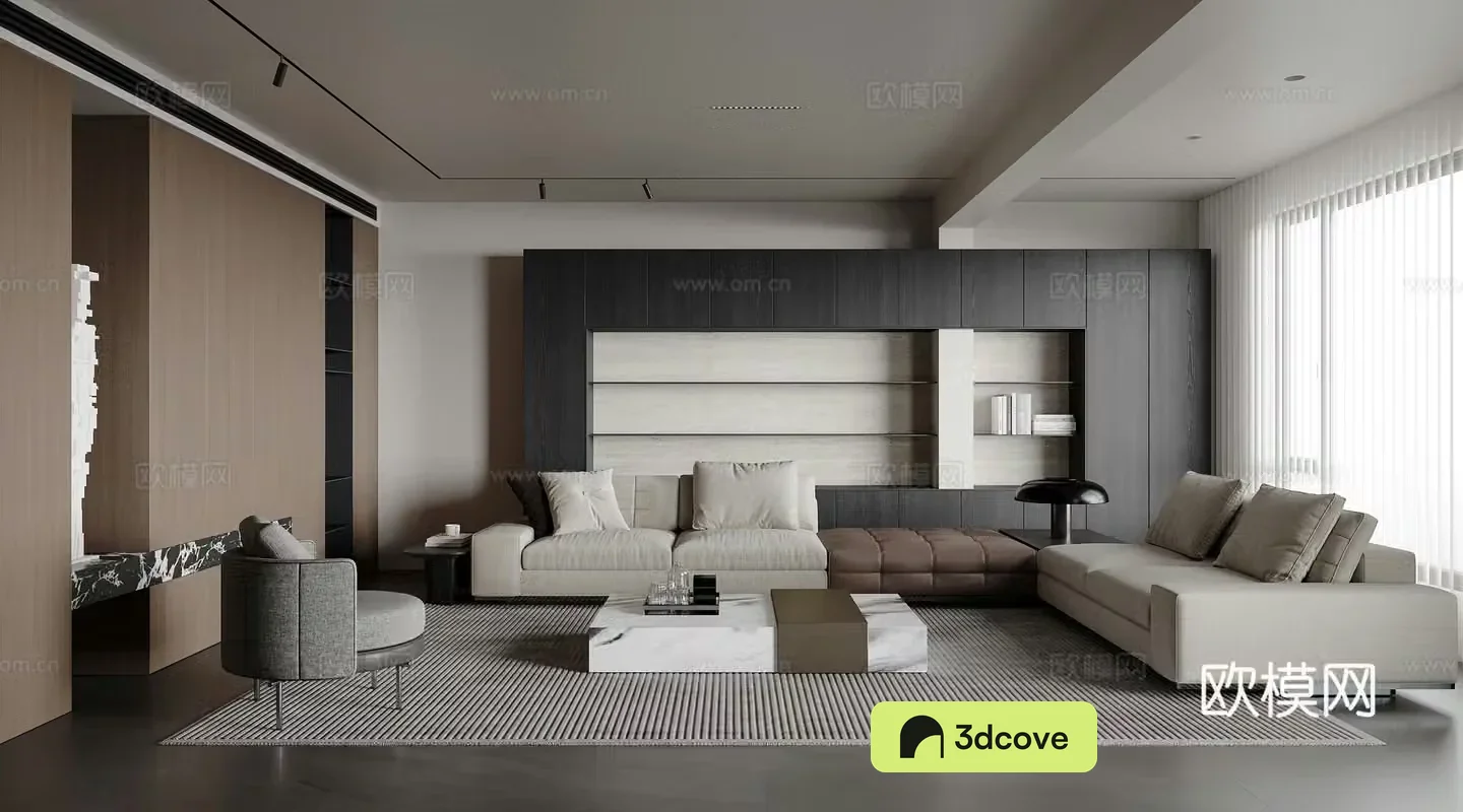 Italian minimalist living room