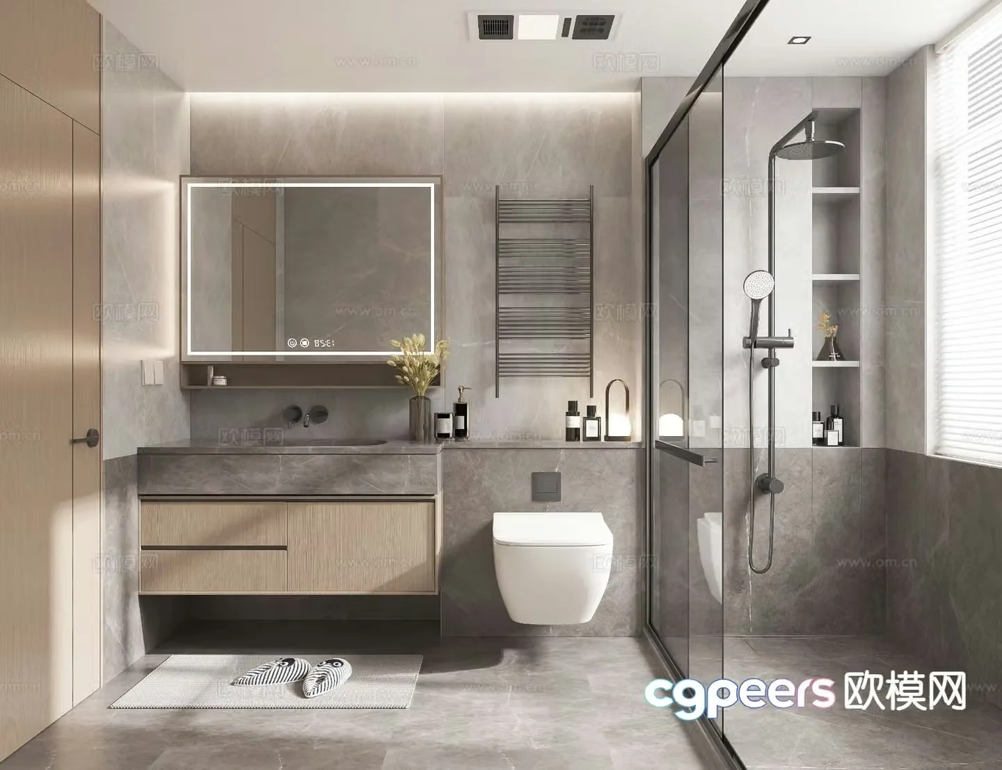 Modern bathroom bathroom 3d model