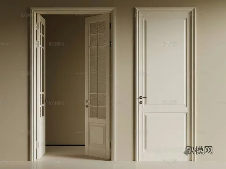 White Doors 3D Model – 11111 – VRAY Render