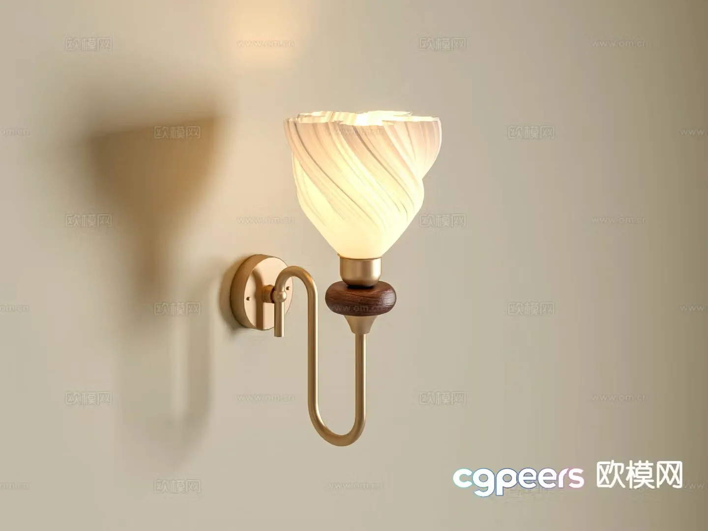 French wall lamp 3d model
