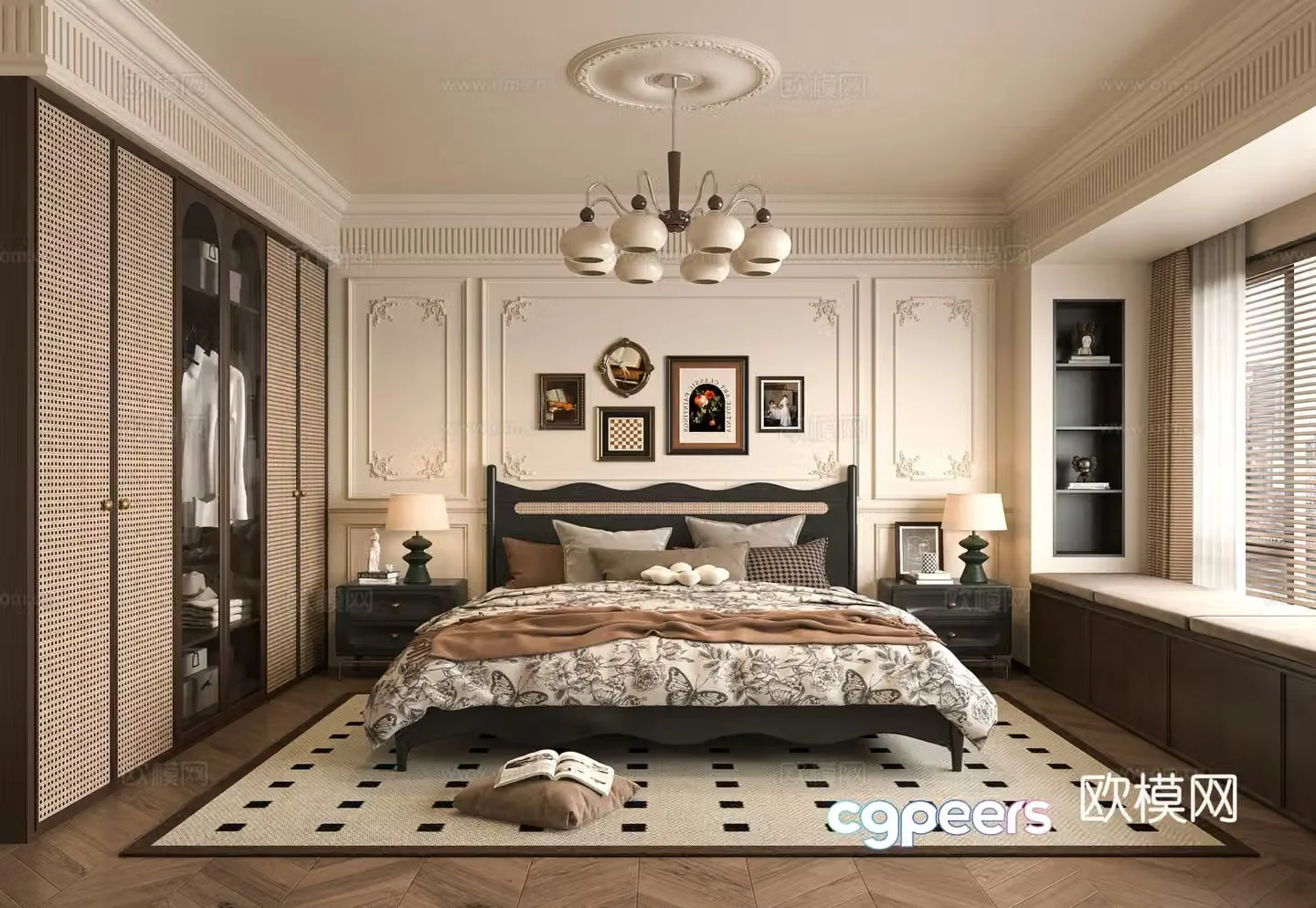 French bedroom 3d model