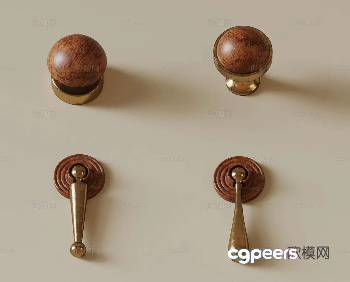 Middle style handle door handle 3D model