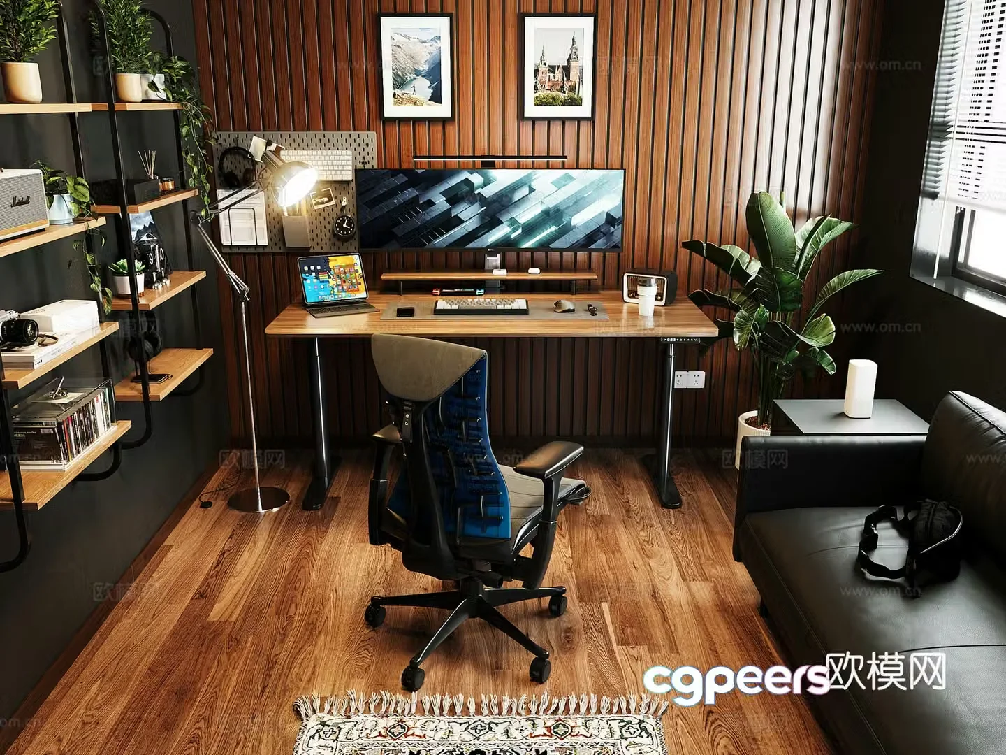 E-sports lifting desk study 3d model