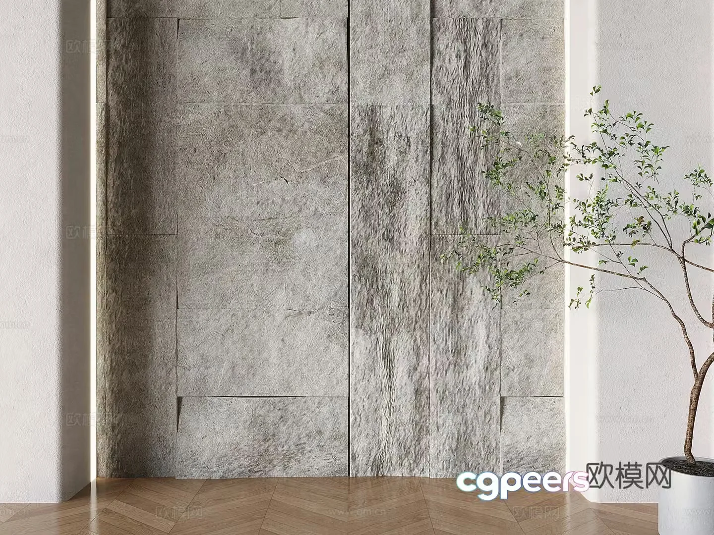 pu stone background wall matte stone wall rock background wall 3d model