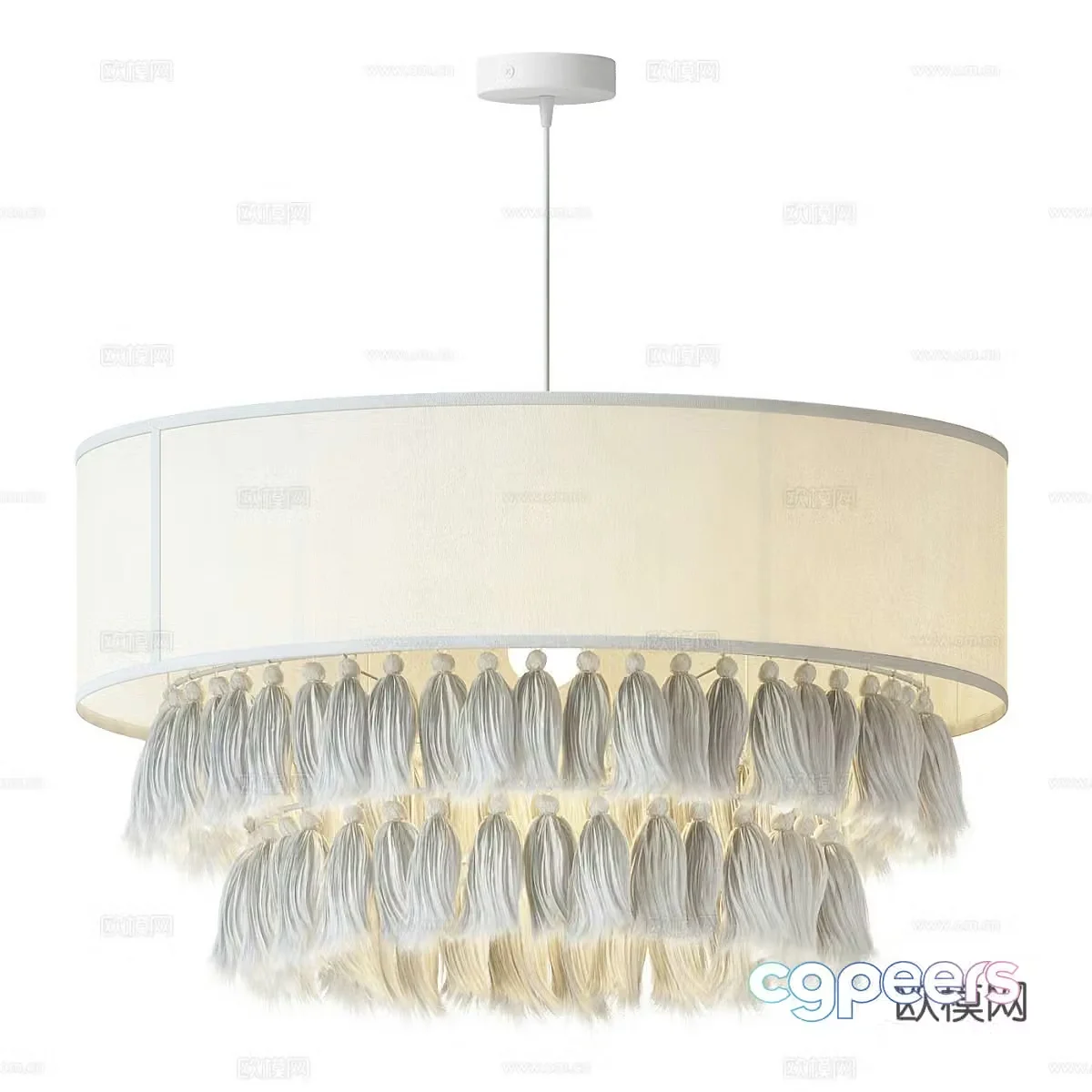 New Chinese style woven chandelier 3D model