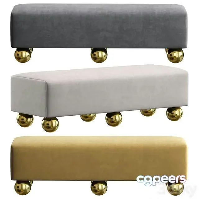 3ds Max Free – Bench GLEN by Cazarina Interiors 3 Colors Version