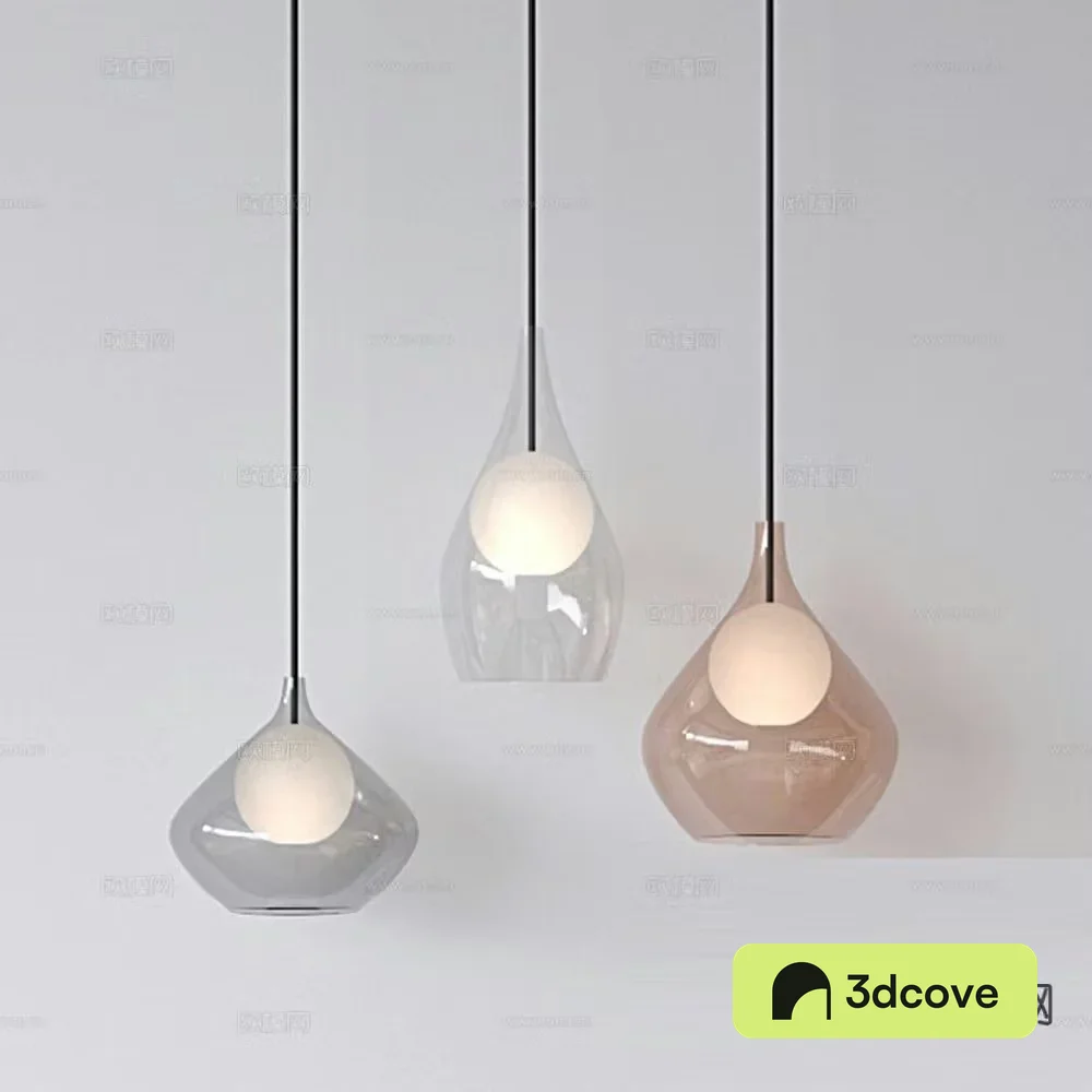 Modern glass chandelier