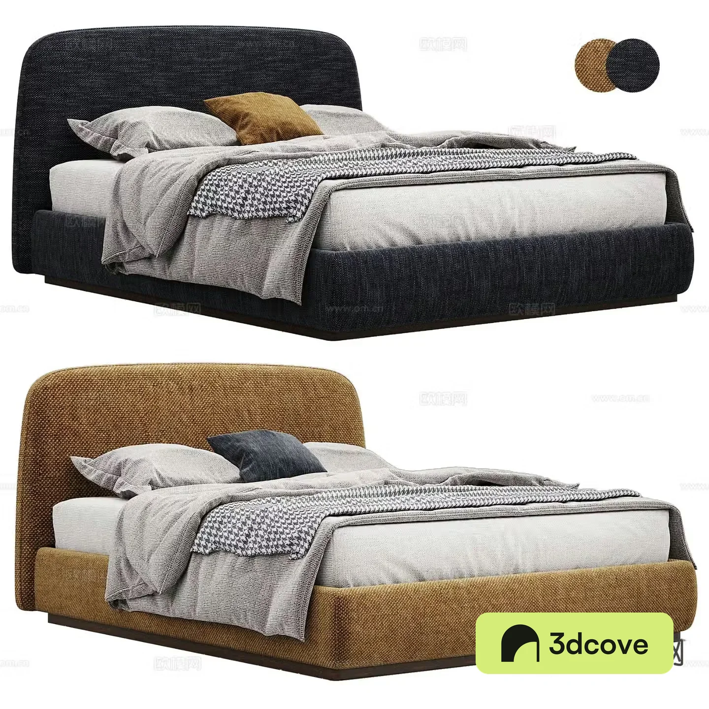 Modern double bed