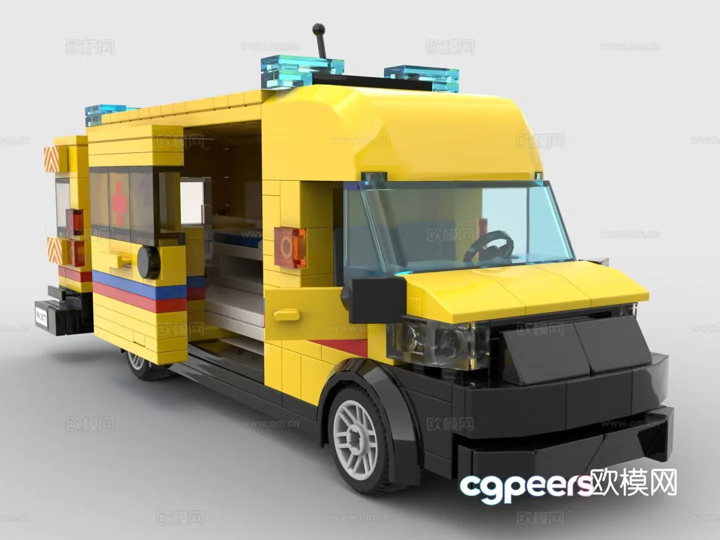 Lego LEGO toys building blocks ambulance lifesaving vehicle 3d model