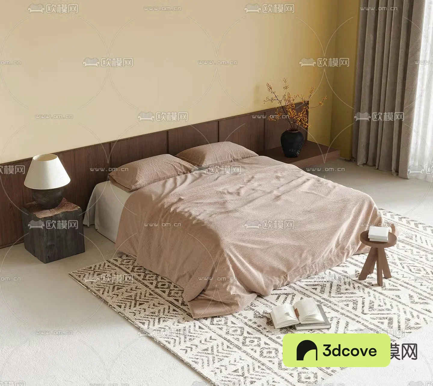 Medieval style double bed
