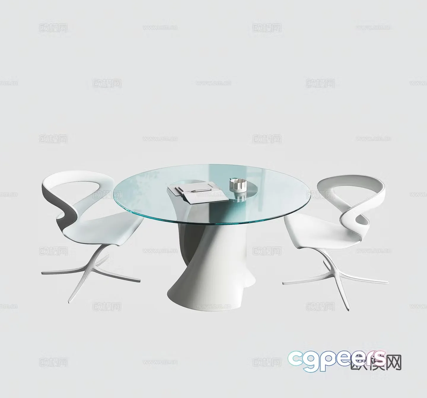 Modern dining table and chairs negotiation table and chairs round table and chairs office desk and chairs leisure table and chair 3D model