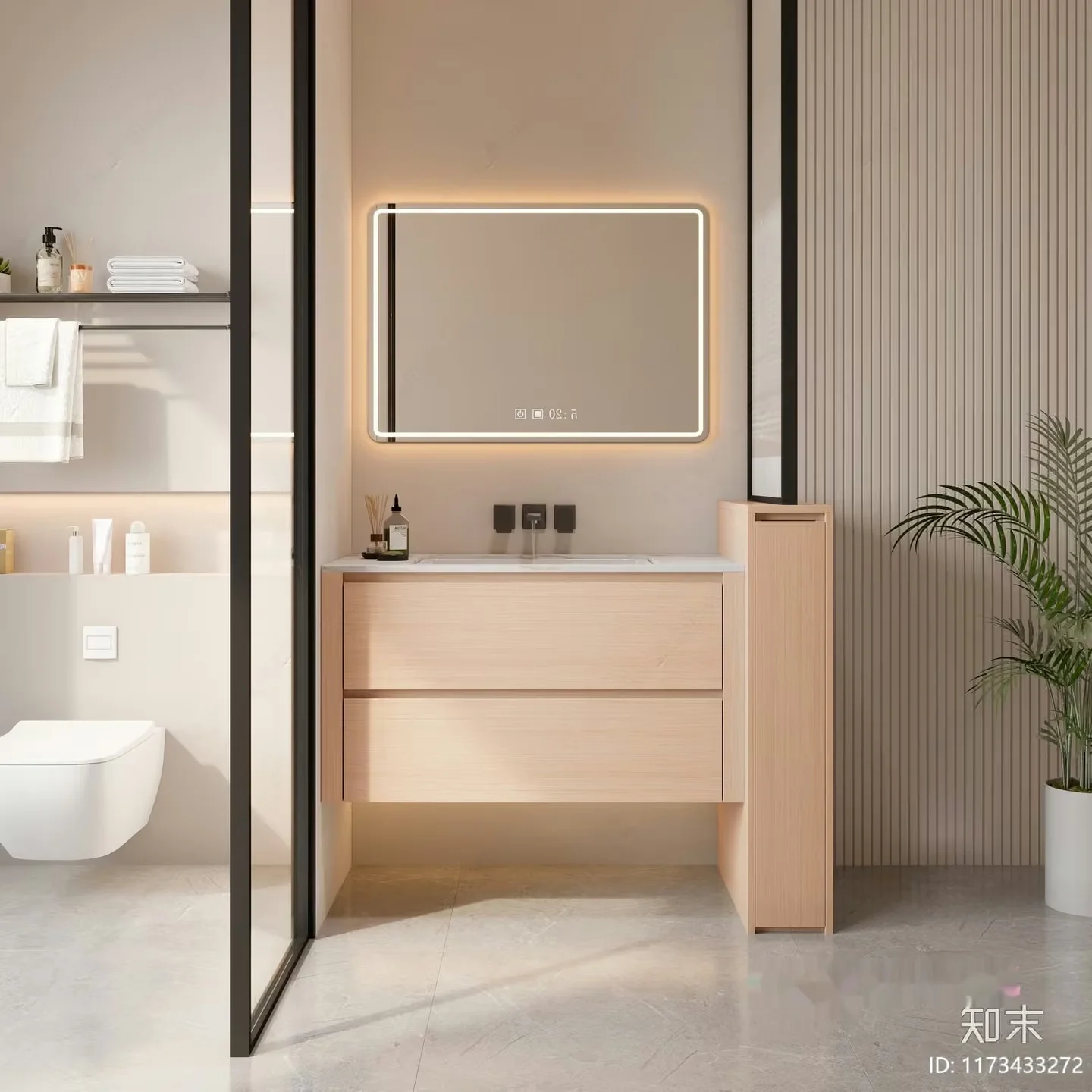 Modern Bathroom 3D Model – 8224 – CORONA Render