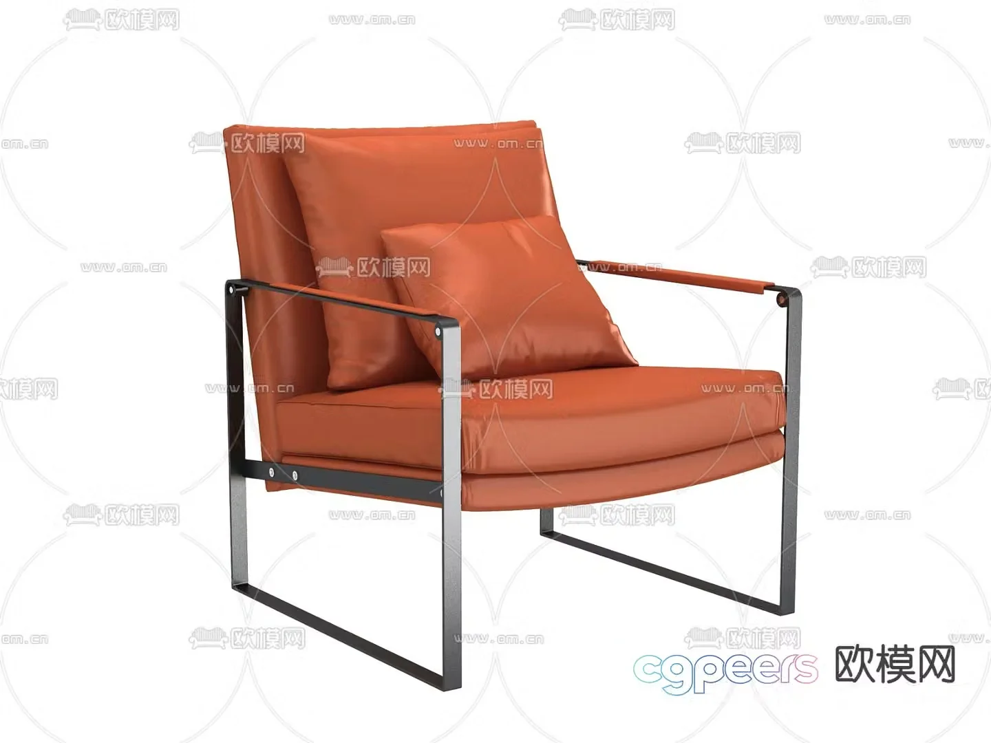 Modern sofa chair leisure chair 3d model