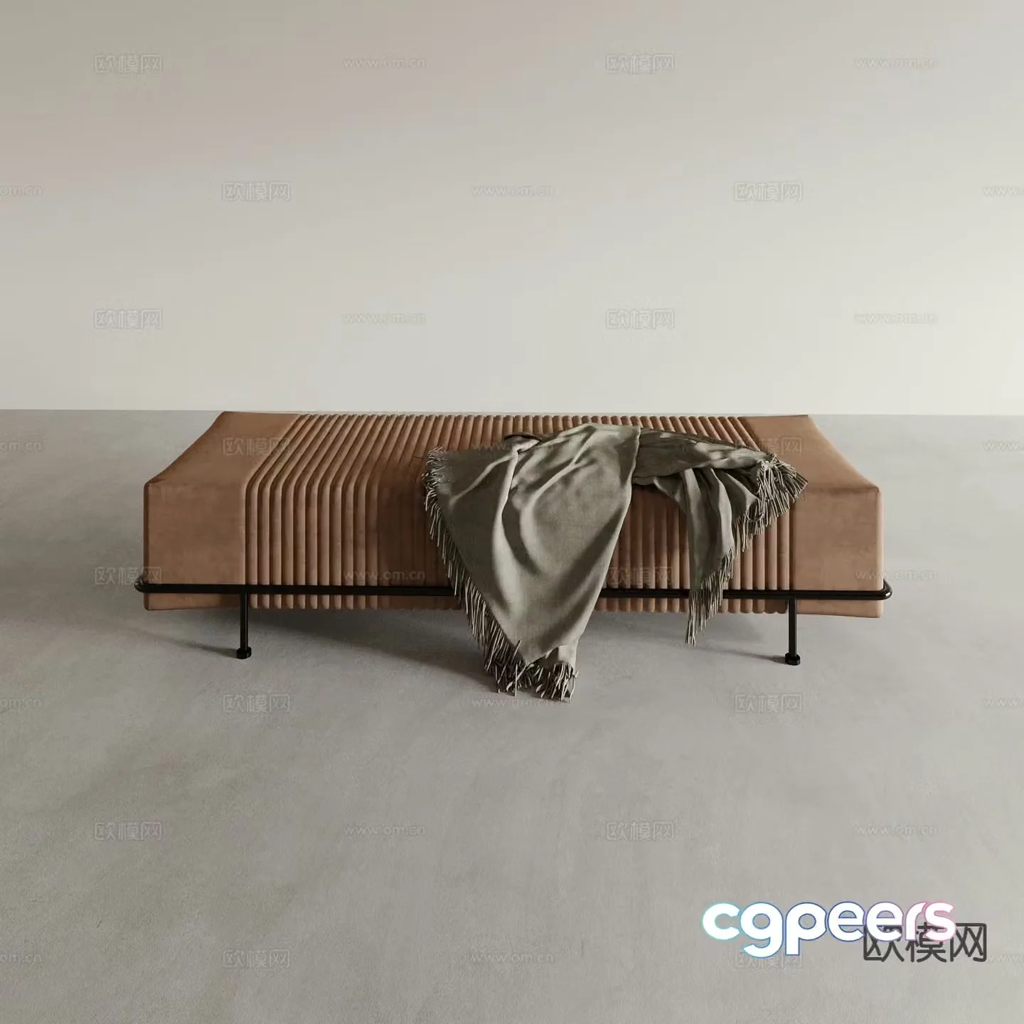 Modern sofa stool shoe changing stool imperial concubine couch bed couch footrest 3D model