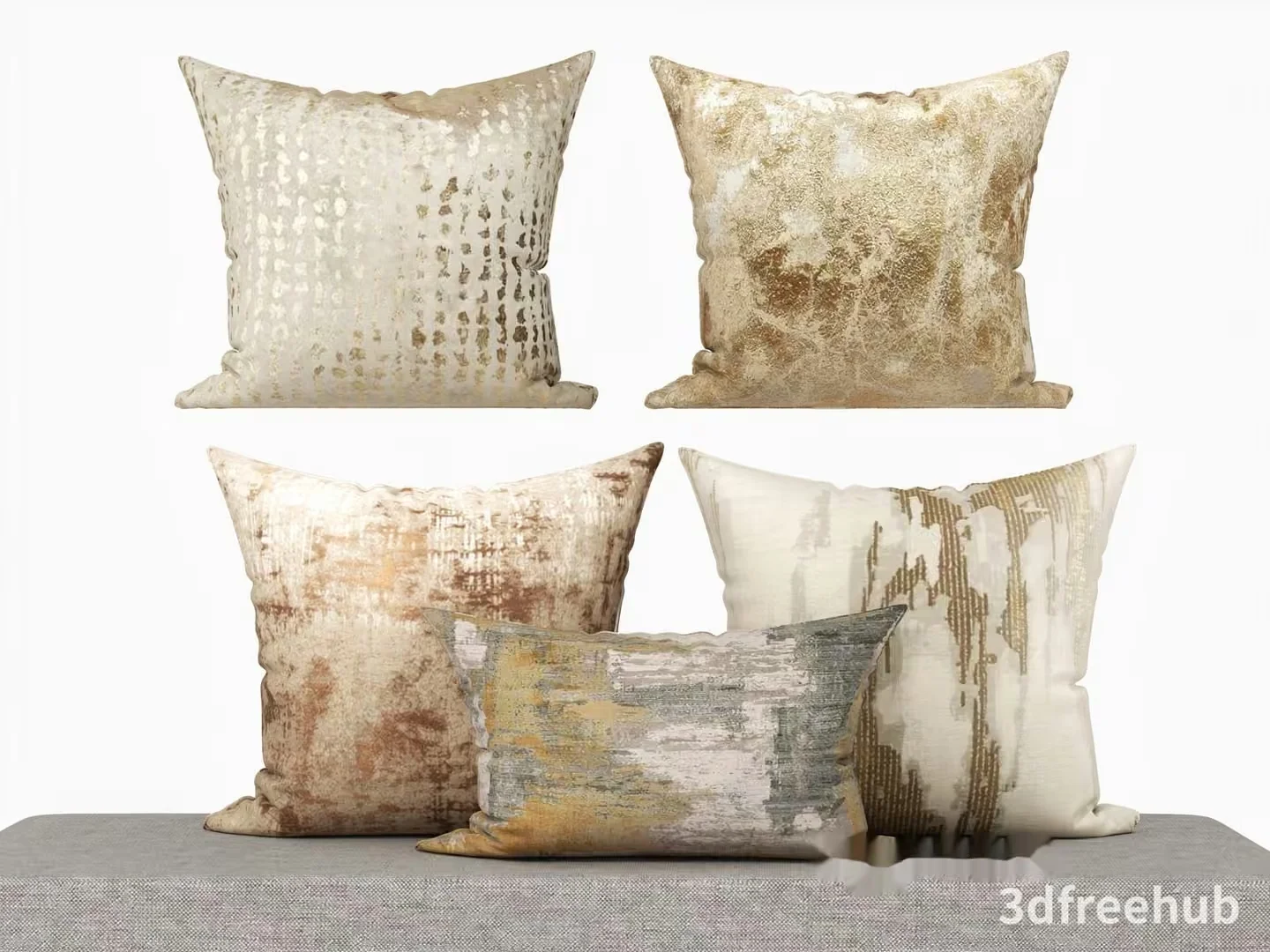 Decorative Throw Pillows 3D Model – 20165 – VRAY Render