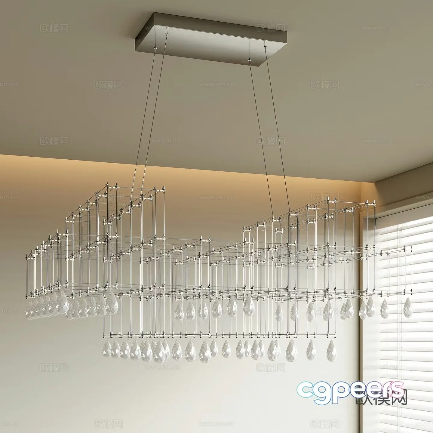 Modern chandelier 3d model
