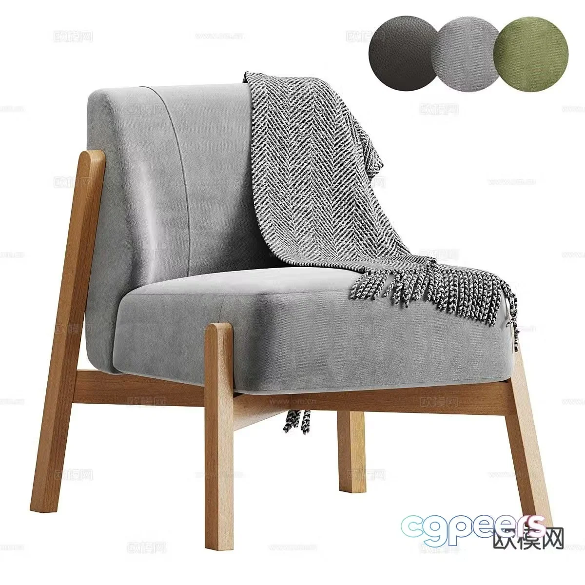 Modern chair leisure chair 3d model