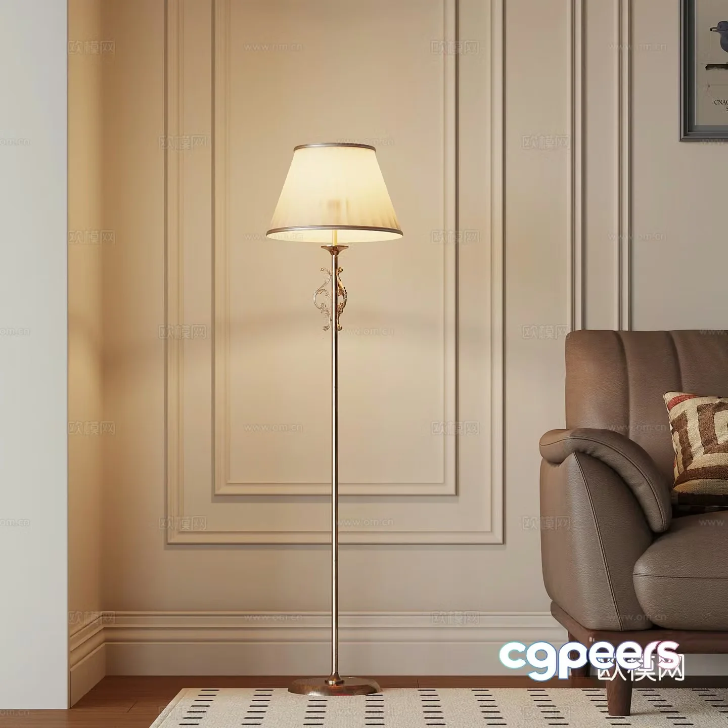 Floor lamp French floor lamp 3D model